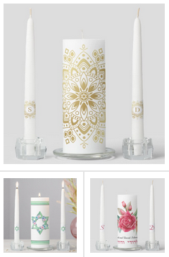 Jewish Wedding Shabbat Candle Gift Sets