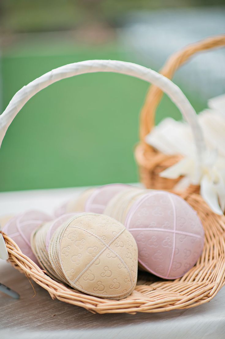 Kippot Basket for Jewish Wedding